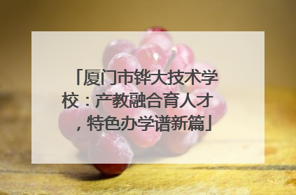 厦门市铧大技术学校：产教融合育人才，特色办学谱新篇