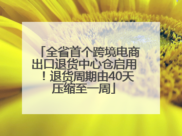 全省首个跨境电商出口退货中心仓启用！退货周期由40天压缩至一周