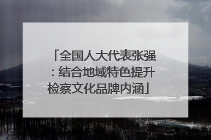 全国人大代表张强：结合地域特色提升检察文化品牌内涵