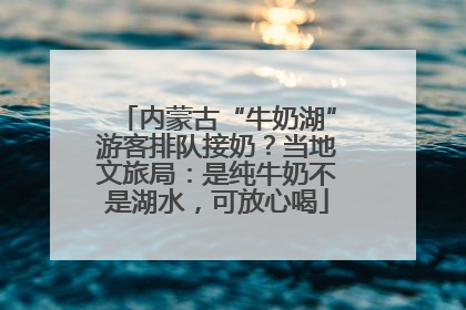 内蒙古“牛奶湖”游客排队接奶？当地文旅局：是纯牛奶不是湖水，可放心喝