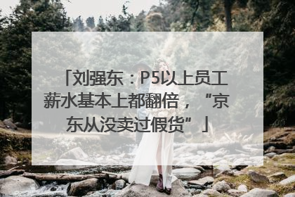 刘强东：P5以上员工薪水基本上都翻倍，“京东从没卖过假货”