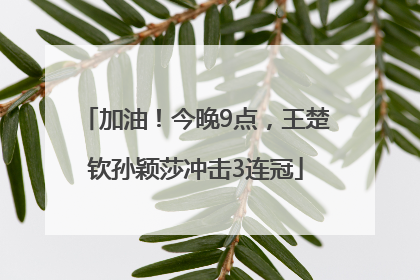 加油！今晚9点，王楚钦孙颖莎冲击3连冠