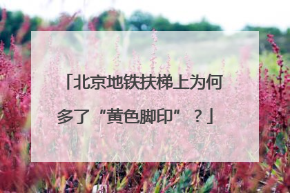 北京地铁扶梯上为何多了“黄色脚印”？