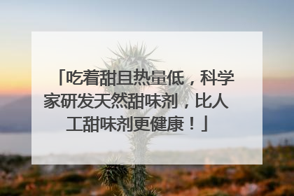 吃着甜且热量低，科学家研发天然甜味剂，比人工甜味剂更健康！