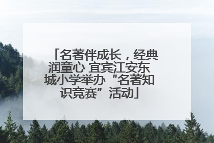 名著伴成长，经典润童心 宜宾江安东城小学举办“名著知识竞赛”活动