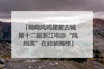 呦呦凤鸣星耀古城 第十二届浙江电影“凤凰奖”在建德揭榜
