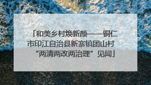 和美乡村焕新颜——铜仁市印江自治县新寨镇团山村“两清两改两治理”见闻