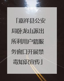 嘉祥县公安局卧龙山派出所利用户籍服务窗口开展禁毒知识宣传