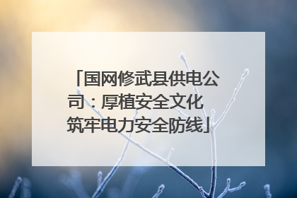 国网修武县供电公司：厚植安全文化 筑牢电力安全防线
