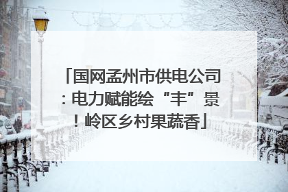 国网孟州市供电公司：电力赋能绘“丰”景！岭区乡村果蔬香