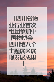 四川省物业行业首次组团参加中国物博会 四川馆八个主题展区展现发展成果