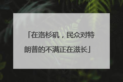 在洛杉矶，民众对特朗普的不满正在滋长