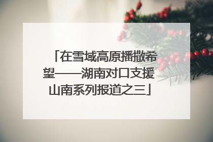 在雪域高原播撒希望——湖南对口支援山南系列报道之三