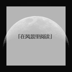 在风景里阅读