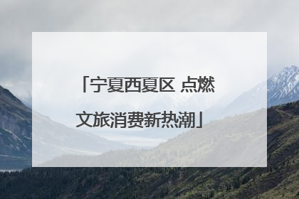 宁夏西夏区 点燃文旅消费新热潮