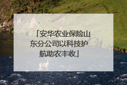 安华农业保险山东分公司以科技护航助农丰收