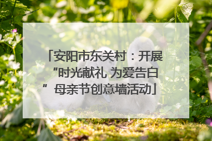 安阳市东关村：开展“时光献礼 为爱告白”母亲节创意墙活动