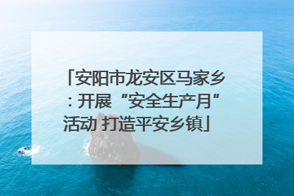 安阳市龙安区马家乡：开展“安全生产月”活动 打造平安乡镇