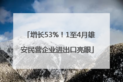 增长53%！1至4月雄安民营企业进出口亮眼
