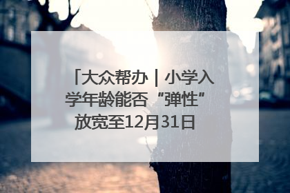 大众帮办｜小学入学年龄能否“弹性”放宽至12月31日？有地方已在探索