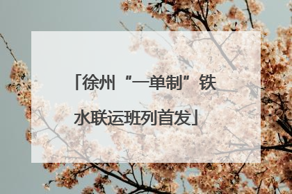 徐州“一单制”铁水联运班列首发