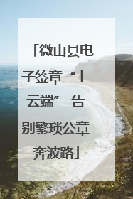 微山县电子签章“上云端” 告别繁琐公章奔波路