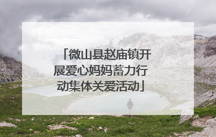微山县赵庙镇开展爱心妈妈蓄力行动集体关爱活动