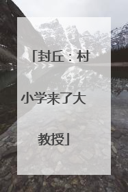 封丘：村小学来了大教授