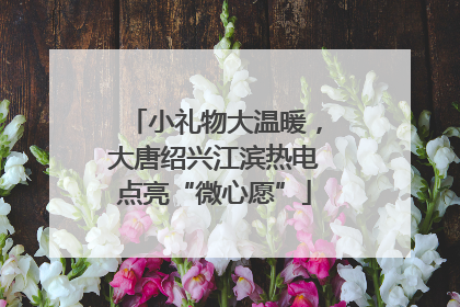 小礼物大温暖，大唐绍兴江滨热电点亮“微心愿”