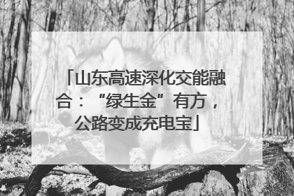 山东高速深化交能融合：“绿生金”有方，公路变成充电宝