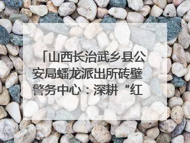 山西长治武乡县公安局蟠龙派出所砖壁警务中心：深耕“红色警务” 谱写“平安答卷”