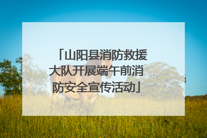 山阳县消防救援大队开展端午前消防安全宣传活动