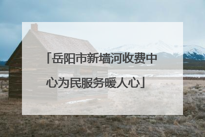 岳阳市新墙河收费中心为民服务暖人心
