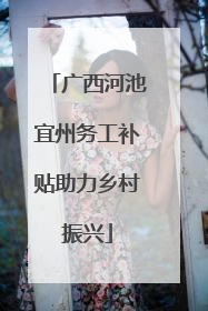 广西河池宜州务工补贴助力乡村振兴