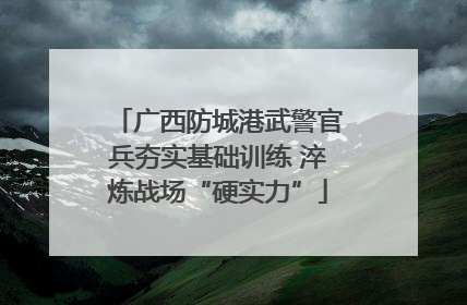 广西防城港武警官兵夯实基础训练 淬炼战场“硬实力”