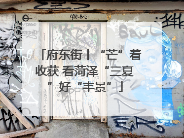 府东街丨“芒”着收获 看菏泽“三夏”好“丰景”