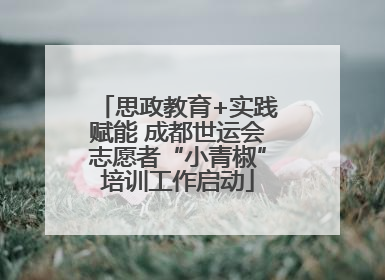 思政教育+实践赋能 成都世运会志愿者“小青椒”培训工作启动