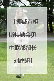 挪威首相斯特勒会见中联部部长刘建超