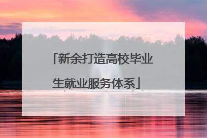 新余打造高校毕业生就业服务体系