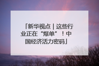 新华视点｜这些行业正在“爆单”！中国经济活力密码