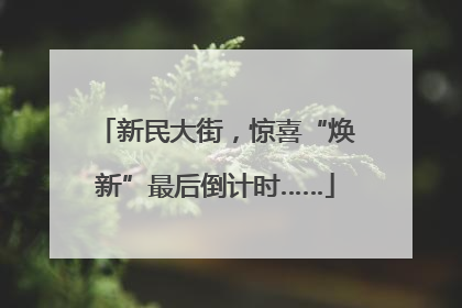新民大街，惊喜“焕新”最后倒计时……