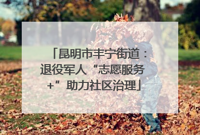 昆明市丰宁街道：退役军人“志愿服务+”助力社区治理