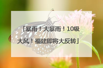 暴雨！大暴雨！10级大风！福建即将大反转