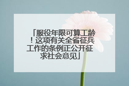 服役年限可算工龄！这项有关全省征兵工作的条例正公开征求社会意见
