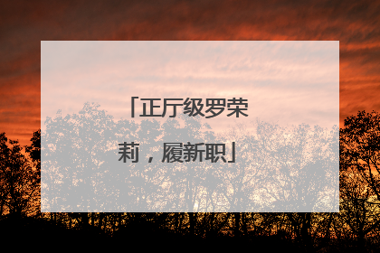 正厅级罗荣莉，履新职