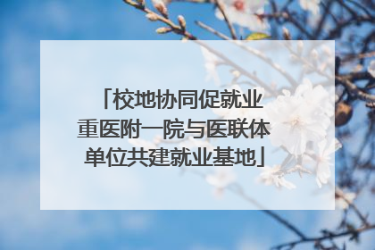 校地协同促就业 重医附一院与医联体单位共建就业基地