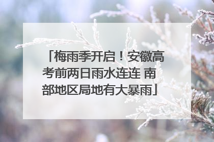 梅雨季开启！安徽高考前两日雨水连连 南部地区局地有大暴雨