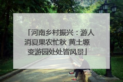 河南乡村振兴：游人消夏果农忙秋 黄土塬变游园处处皆风景