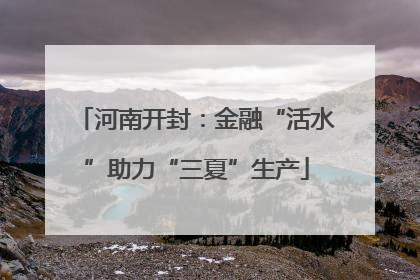 河南开封：金融“活水”助力“三夏”生产