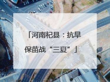 河南杞县：抗旱保苗战“三夏”